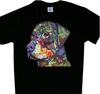 Rottweiler Neon Multicolor Black Tee Dog T'shirt New