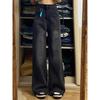 Women's 2025 Plus Size Fleece-Lined High Waist Winter Jeans - Thickened, Slimming, Loose Fit, Straight & Wide Leg