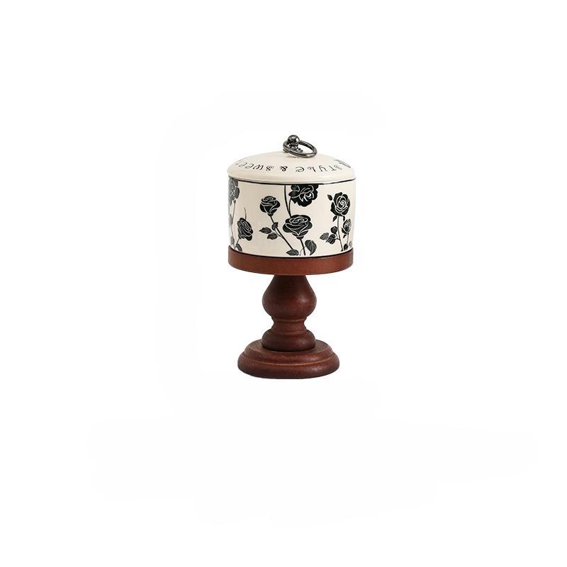 Audrey Hepburn Rose High Footed Glass Pudding Dessert Cup Ceramic Candle Holder Ice Cream Bowl