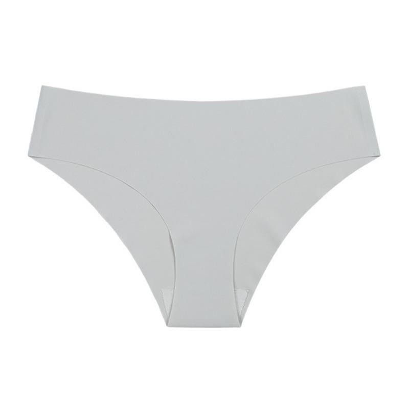 Large Size Knicker Seamless One-piece Underwear for Women Ice Silk Briefs Skin Friendly Low Waist Fitness Sports Panties