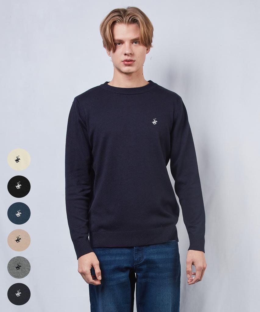 BHPOLOCLUB Men'S & Women'S Daily Basic Round Knit 6 Colors Ts954