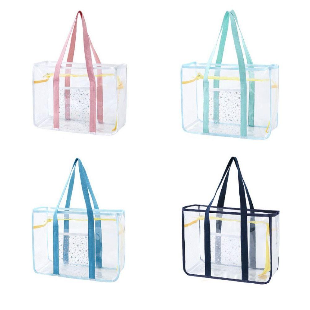 Cosmetic Bag Pvc Transparent Handbag Large Capacity Beach Tote Bag  Outdoor