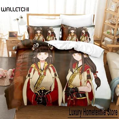 Nowy Zestaw Pościeli Hinoa Minoto Pojedynczy Bliźniak Pełny Queen King Size Zestaw na Łóżko Dorosły Dziecko Sypialnia Zestawy Poszwy na Kołdrę Druk 3D Anime Gra Łóżko