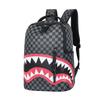 Men's backpack travel bag fashion plaid backpack school bag large capacity street trend shark bag