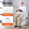 Raised Toilet Seat, 5" Height Raised, 300 lbs Weight Capacity, Universal Toilet Seat Riser, Screw Rod Locking, with Toilet Seat, for Elderly,