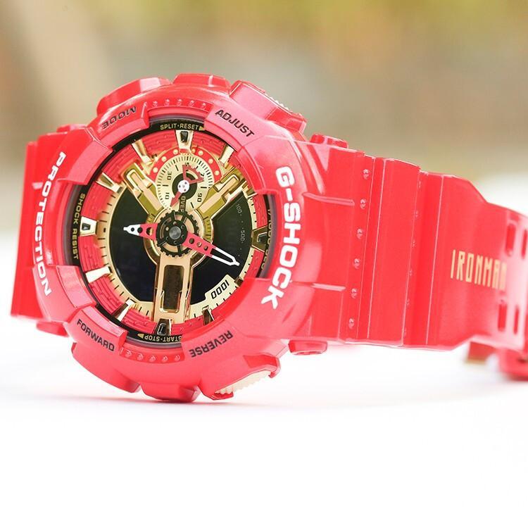 G-Shock X Marvel Iron Man Gift Box Limited Edition Quartz Watch Women Watches Iron-Man-Color GA-110IRONMAN-4PR