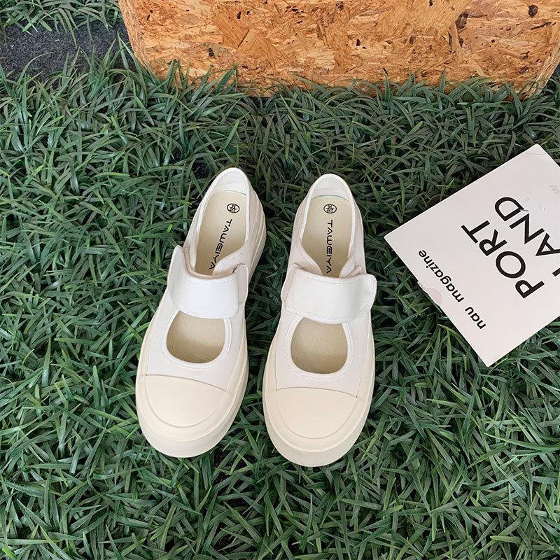 High-quality New Uniform Canvas Shoes Female Hong Kong Taste Niche Retro Big Head Shoes College Style Student Women's Shoes