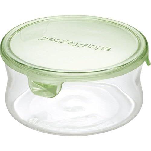 iwaki NEW Pack & Range Heat-Resistant Glass Food Storage Container Aqua Blue Round 380ml KBT7401BLN