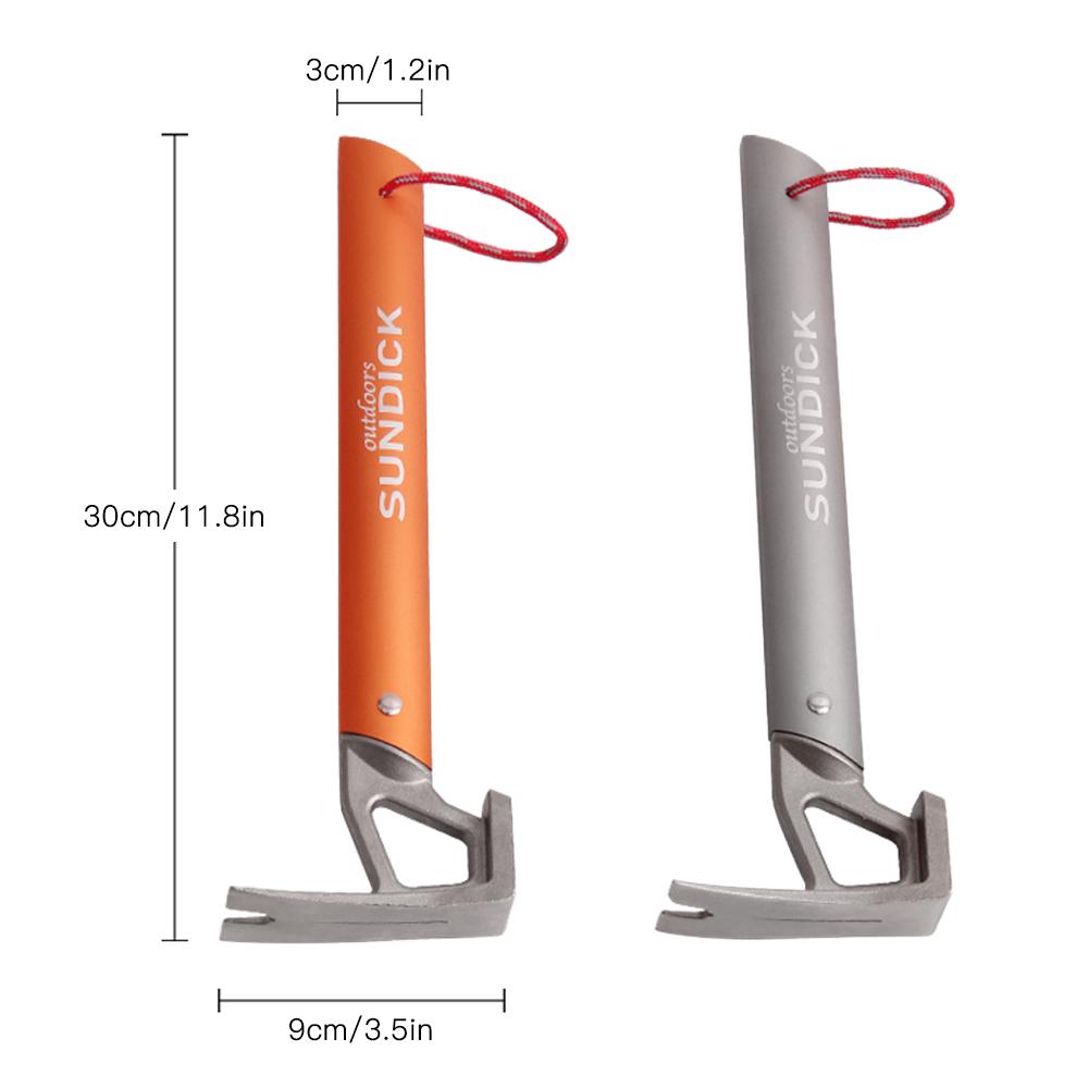 

Outdoor Camping Tent Hammer Stainless Steel Tent Nail Puller Tent Peg Accessory серебряный