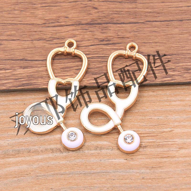 

6 Медицинских Амулетов DIY Сплав Ювелирные Изделия Аксессуары: Подвески в виде стетоскопа, шприца и капли масла для медсестры