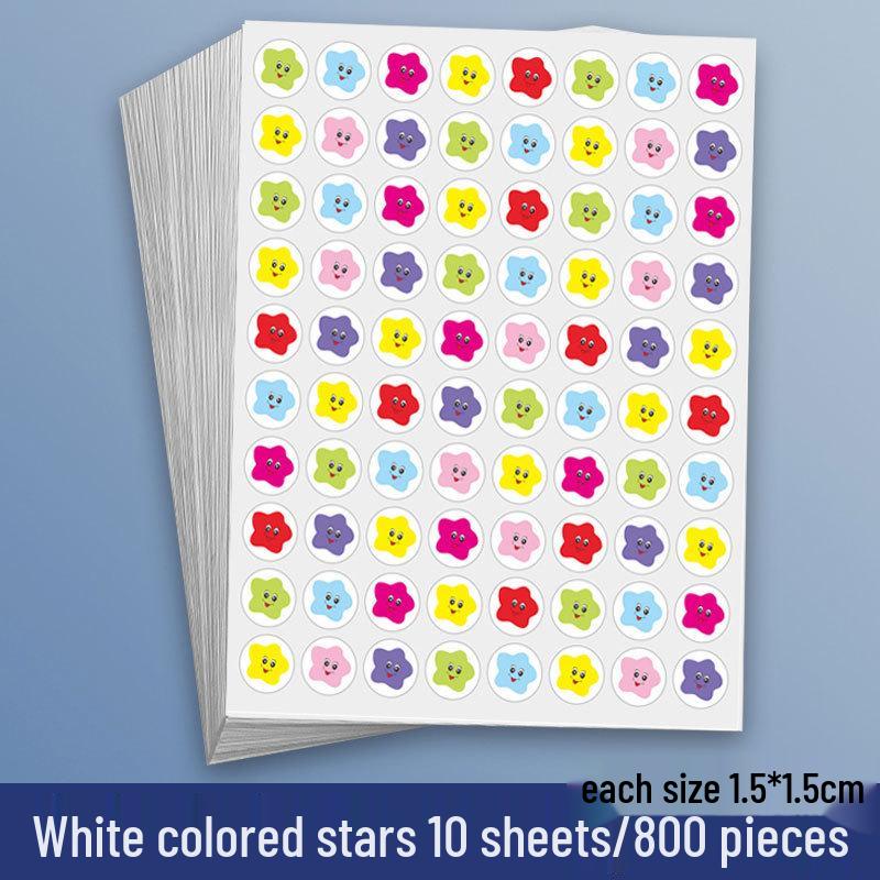 Yellow Star Reward Stickers for Kids - Smiley Face for Self-Discipline & Praise In Elementary School