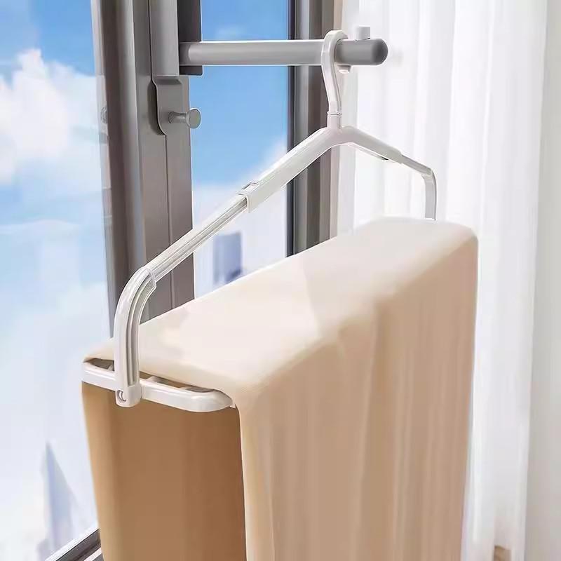 Retractable 3D Clothes Drying Rack - Space-saving, Non-slip Hanger for Sheets and Towels