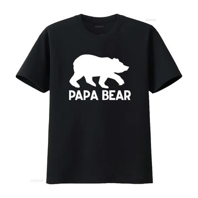 Mens Papa Bear T Shirt Funny Dad Grandpa Fathers Day To Be Cotton Item 1923 Vintage Washed Soft Streetwear Graphic Stretched