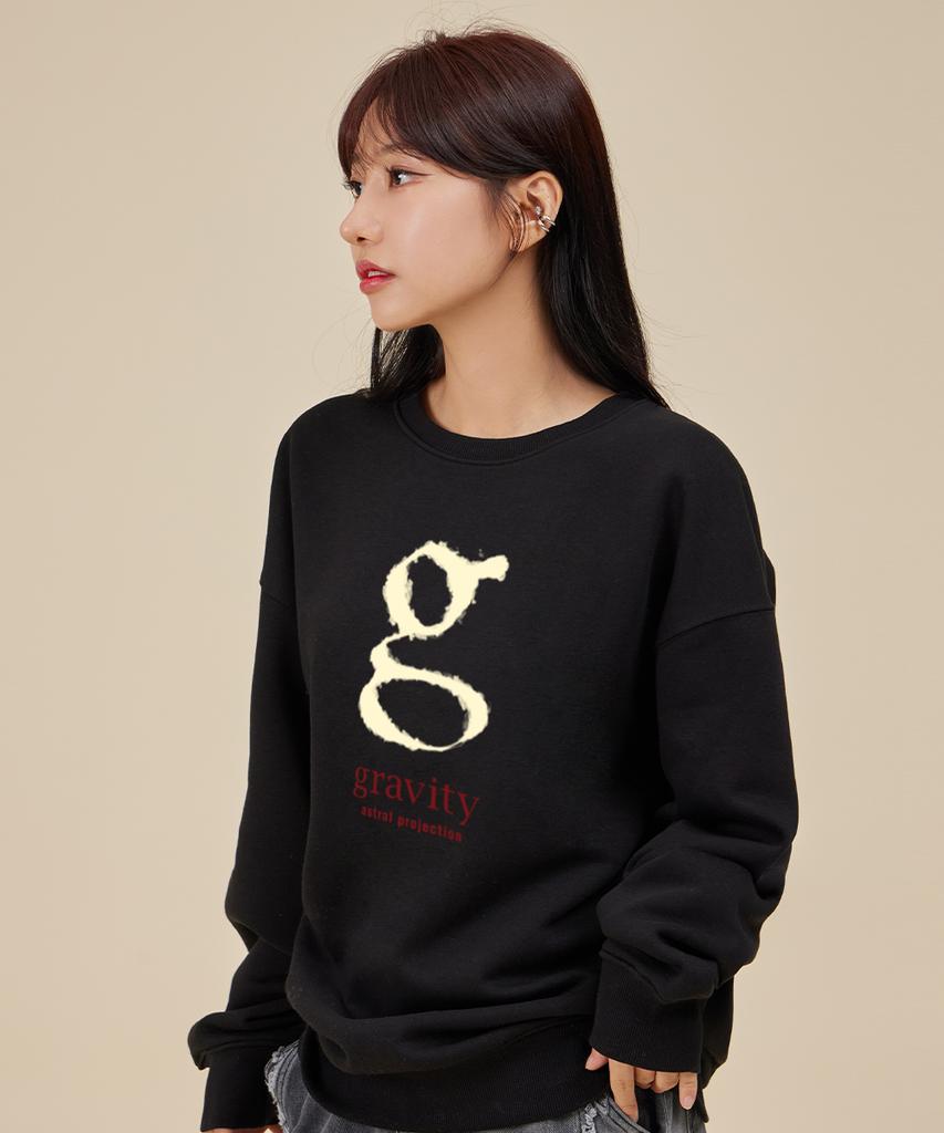 ASTRAL PROJECTION Signature Gravity Loose Fit Sweatshirt_Black