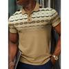 Vintage Ethnic Style Men's Digital Printing Pattern Short-sleeved Polo Shirt Fashionable Summer European and American Clothing