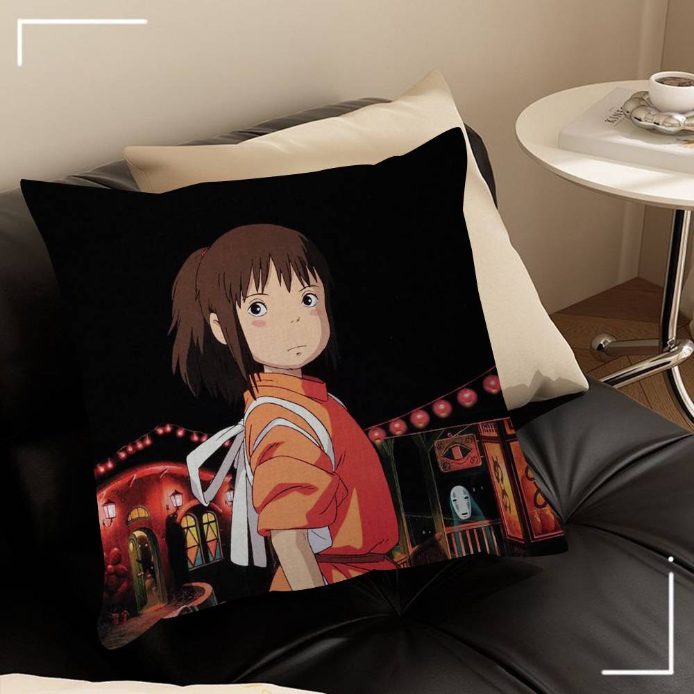 Polštář Dárky Domácí Kancelářské Vybavení Ložnice Pohovka Autopotah na polštář pouzdro 45x45cm Film S-Spirited A-Away Anime