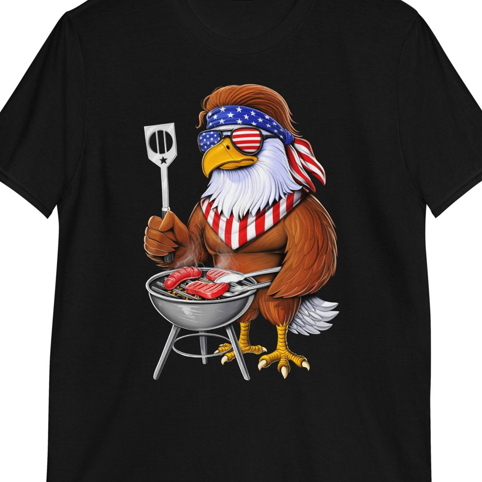 American Bald Eagle USA T-Shirt: Barbecue Tee 120