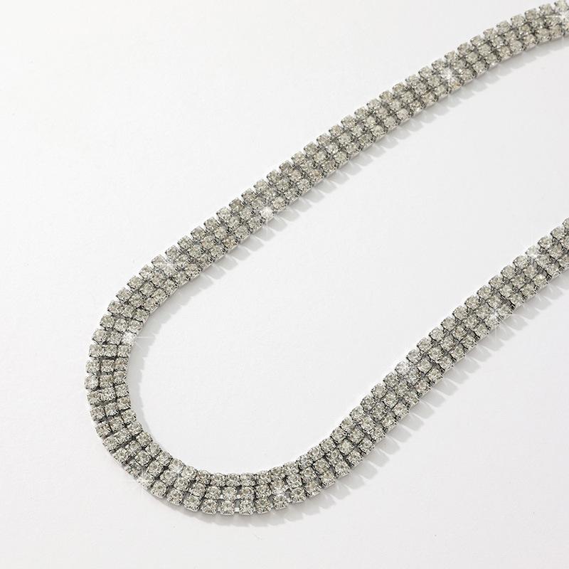 Gorgeous and Fashionable Women's Waist Chain Full Diamond Women's Light Luxury Style Elegant Blingbling Flash Drill Waist Chain