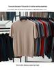Men's 100% Wool Round Neck Sweater - Solid Color, Long Sleeve, High-End Casual Base Layer for Autumn/Winter
