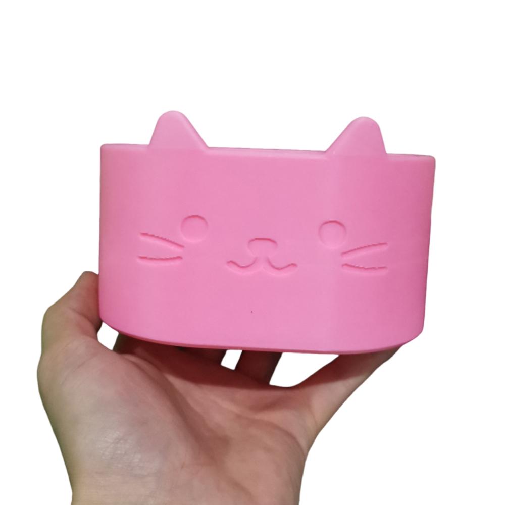 Creative Cat Toothbrush Holder 3D Printing Electric Toothbrush Stand Vanity Organizer розовый