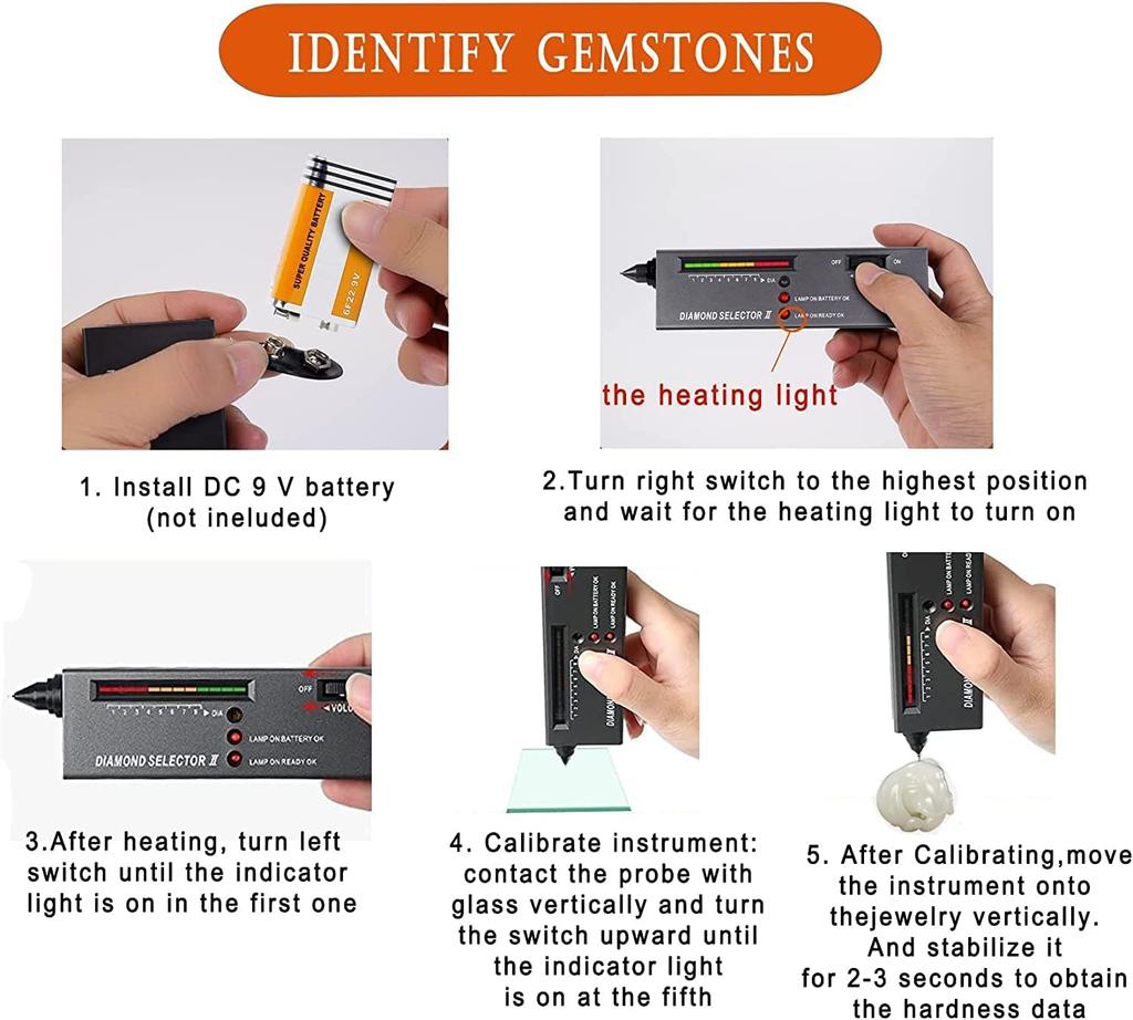 Diamond Tester High Accuracy Diamond Tester Pen Jewelry Diamond Tester Professional Diamond Selector Diamond Tester Kit