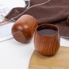 1PC Vintage Solid Wood Insulated Water Cup Made of Pure Handmade Wood