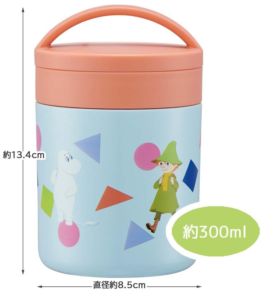Skater Antibacterial Insulated Soup Moomin Anime 23 Jar/Pot, 300ml, Design, (LJFC3AG-A)