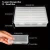 Transparent Plastic Storage Box Set, 7/13 Adjustable Rectangular Containers, Multi-Purpose Craft Organizer