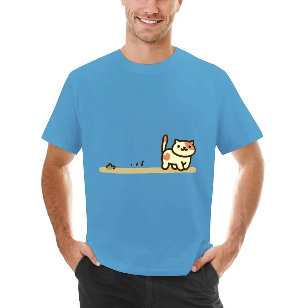 Neko atsume cat, peaches T-shirt animal prinfor boys Short sleeve tee designer t shirt