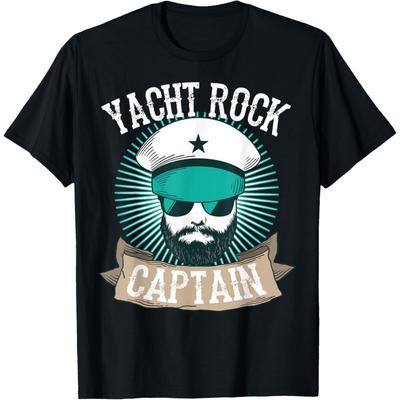 Cool Yacht Rock Captain _ Funny Music Lover Boat Leader Gift T-Shirt