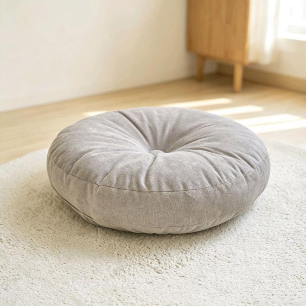 Corduroy Round Floor Pillow Soft Yoga Pillow Bohemian Meditation Seat Sofa