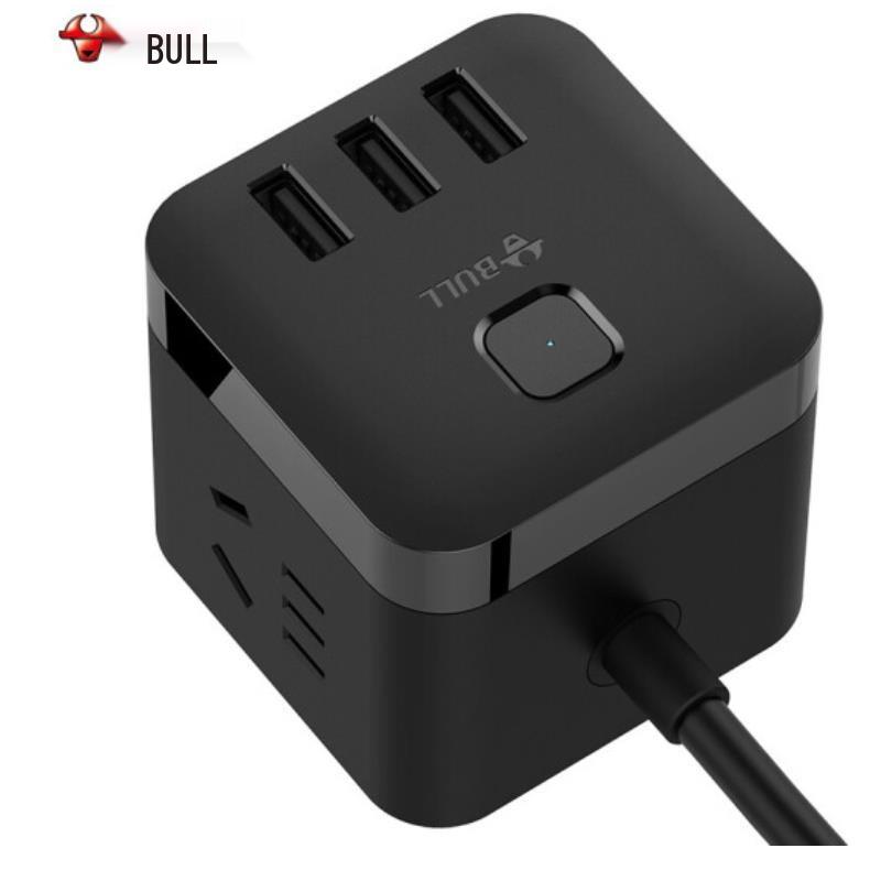 BULL Black Cube Multi-functional USB Power Strip CN plug (adapter included)