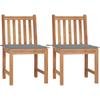 Day and Night - Day and Night Garden Chairs 2 Units Solid Teak Wood with Cushions