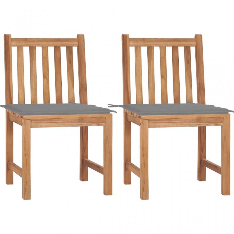 Day and Night - Day and Night Garden Chairs 2 Units Solid Teak Wood with Cushions