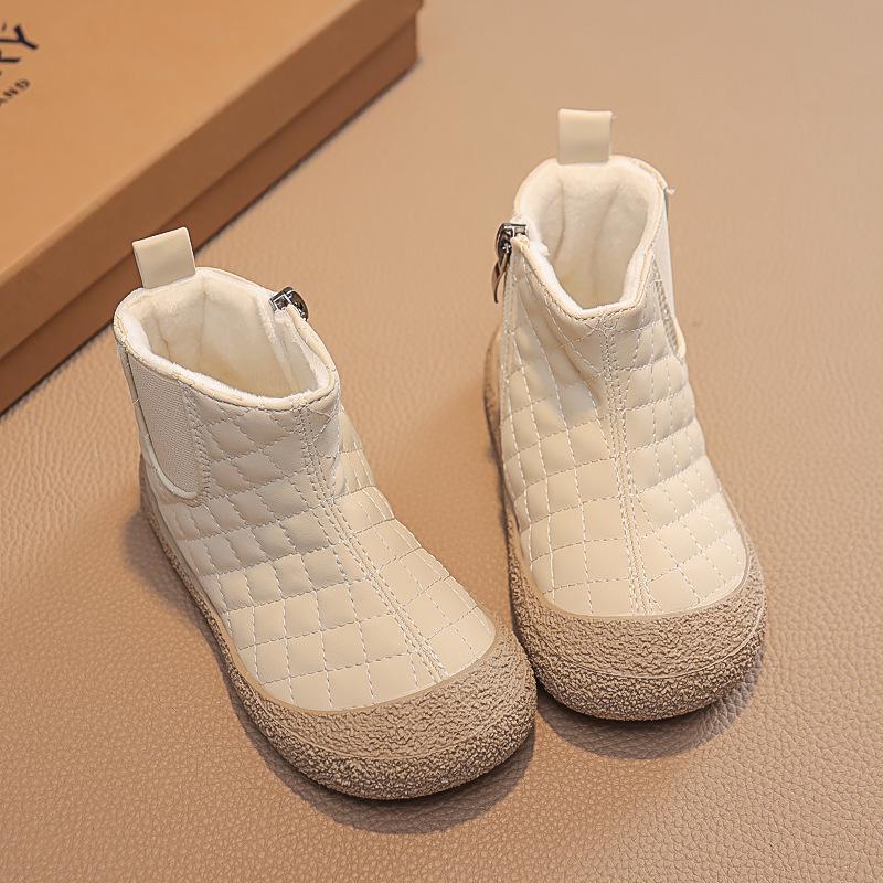 Kids' Winter Velvet Boots: Soft, Warm, Double Cotton Martin Boots with Comfortable Sole for Boys and Girls
