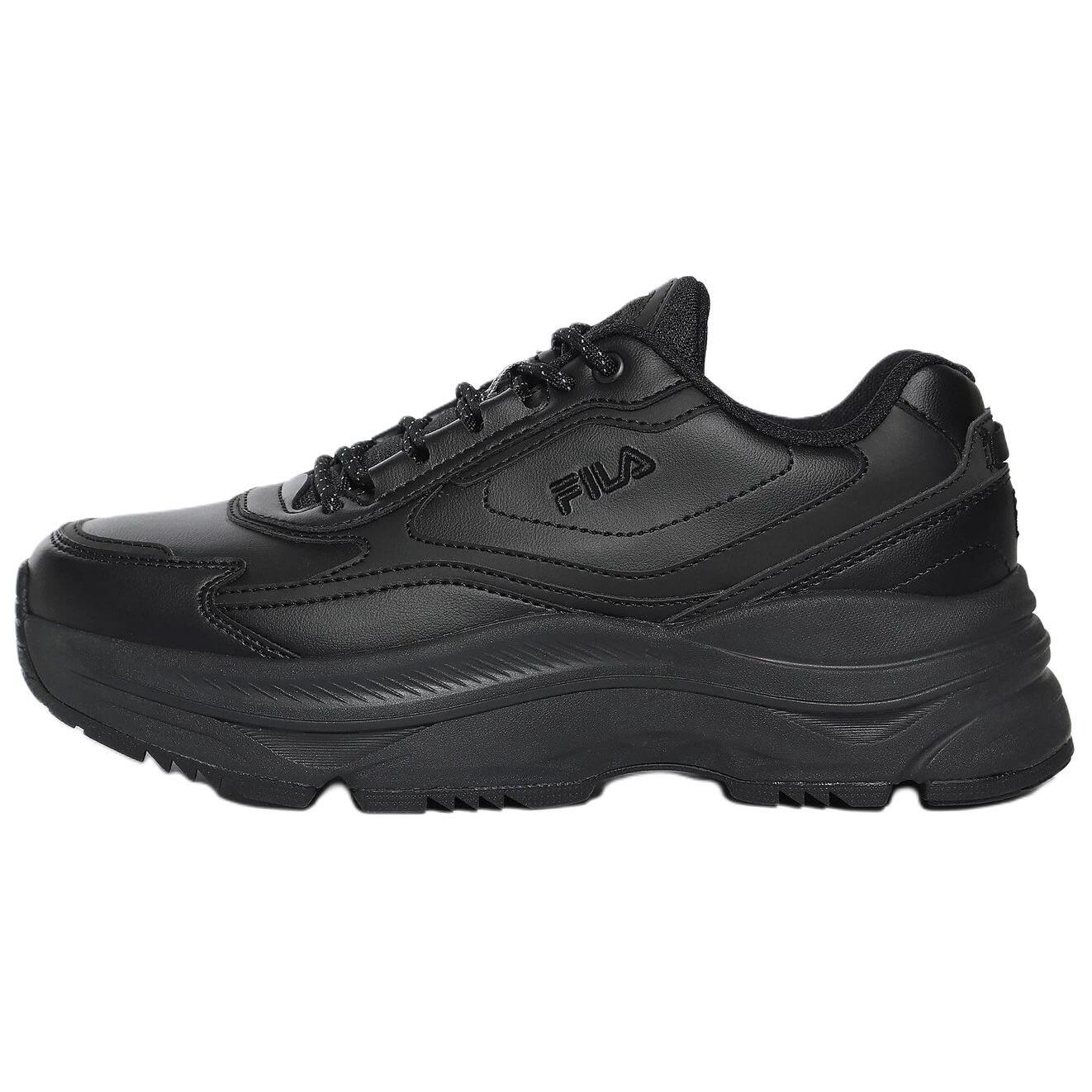 FILA Wavy Day Soft And Comfortable Abrasion Resistant Abrasion Resistant Low top Casual Shoes Unisex Black 1RM02850H001 43