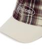 Eondeokeonteulol Check Pattern Ball Cap R Cross Logo / Classic B B / Wine Check