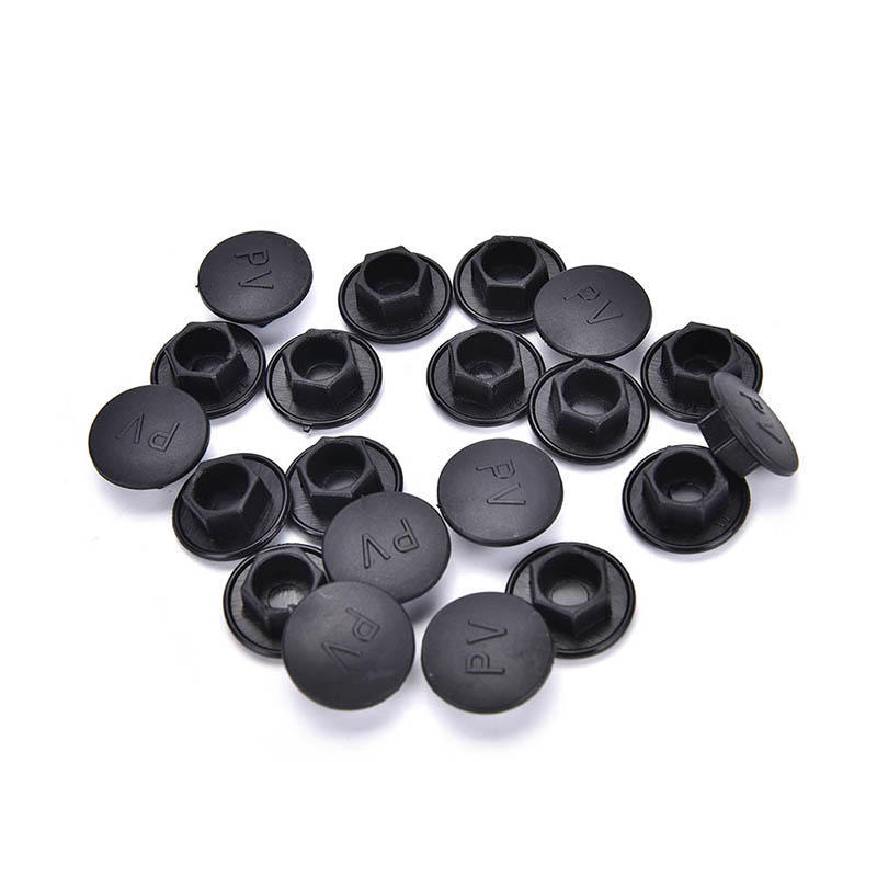 Nuevos 20 Piezas Negro Hexagonal Allen Tornillo Tuerca Cabeza Hexagonal Tapa Protectora Sujetadores Tornillos Tapas M5-24