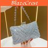 Elegante Bolsa de Mão de Noite com Enfeites de Strass Para Eventos Formais