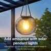 Outdoor Solar Iron Lantern Waterproof Decorative Hanging Lights Led Solar Lights For Tree Garden Yard Patio Pathway Dusk-to-dawn