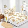 Cute Cartoon Bear Pattern Bed Hat Four-Piece Bedding Set Bedroom Dormitory Bedding Decoration