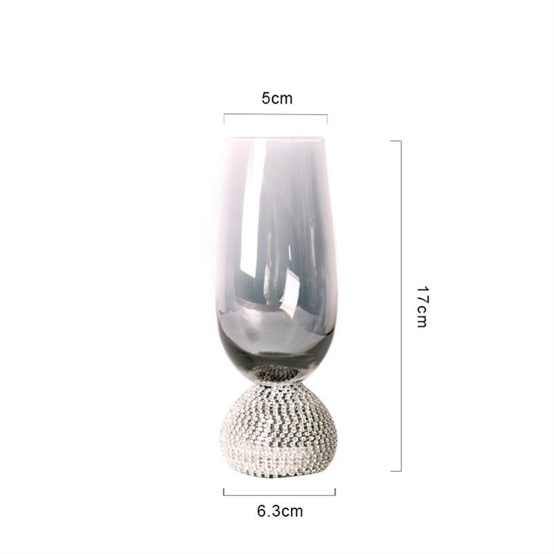 Fairy Wine Glass, Pink Diamond, Whiskey Wine Glass Decoration, Tall Glass, Simple Light, Luxury Champagne Glass