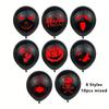 10pcs Halloween Party Balloon Pumpkin, Spider, and Skull Design, Perfect for Horror Decoration Halloween Decoration
