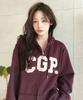 Cgp Arch Logo Zip-Up Hoodie_Burgundy