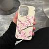 Chunyi Peach Blossom Phone Case For iPhone 11 12 13 14 15 16 17 Pro Max 16 Plus 16e 17E Transparent Soft Cover