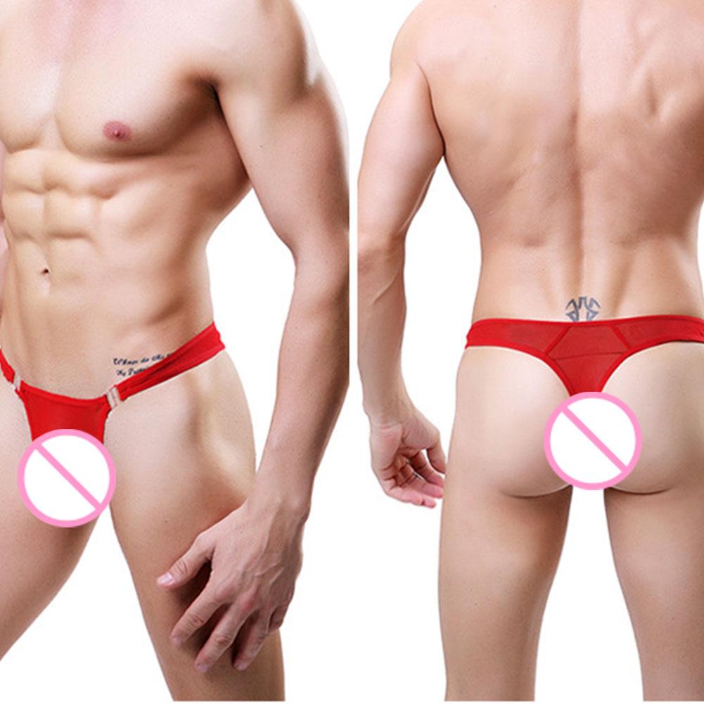 Pánská tanga prodyšná, tenké spodní prádlo s nízkou síťovinou, elastické
