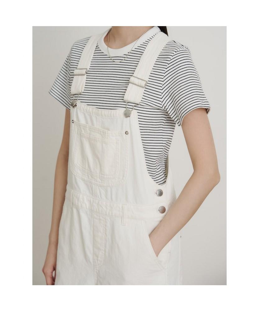 Binpolleidiseu [B. My] Denim Overalls White (Bf6471N011)
