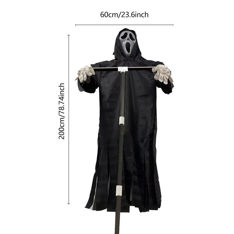 2025 Nová Kreativní Halloweenská Dekorace Strašák Teroru Ghostface Strašák Zahrada Závěsná Strašidelná Křičící Duch Duch Ghostface Venkovní Dekor Domácí Dekorace