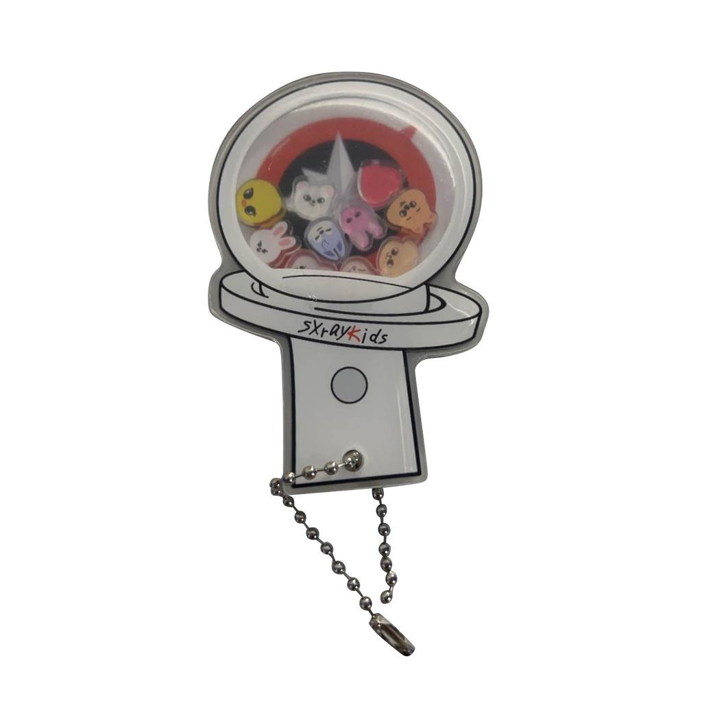 2d Acrylic Compass Support Stick Rocking Music Keychain Pendant Accessory