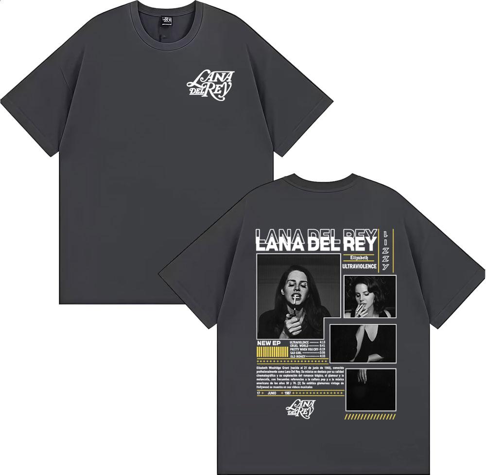 Lana Del Rey Ultraviolence Tour Album 2026 Merch Maglietta Estate Uomo Donna Cotone Lusso Retro Moda Maglietta Street Y2K